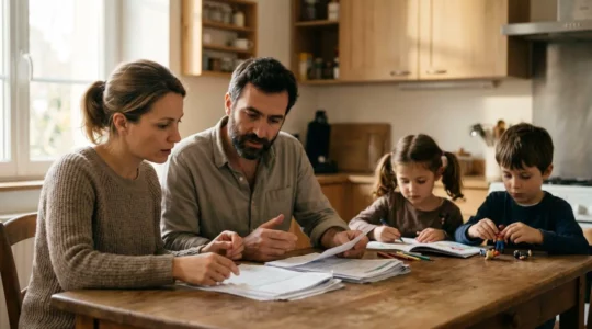 Une famille de quatre personnes face aux défis financiers des frais de santé non couverts par le régime obligatoire