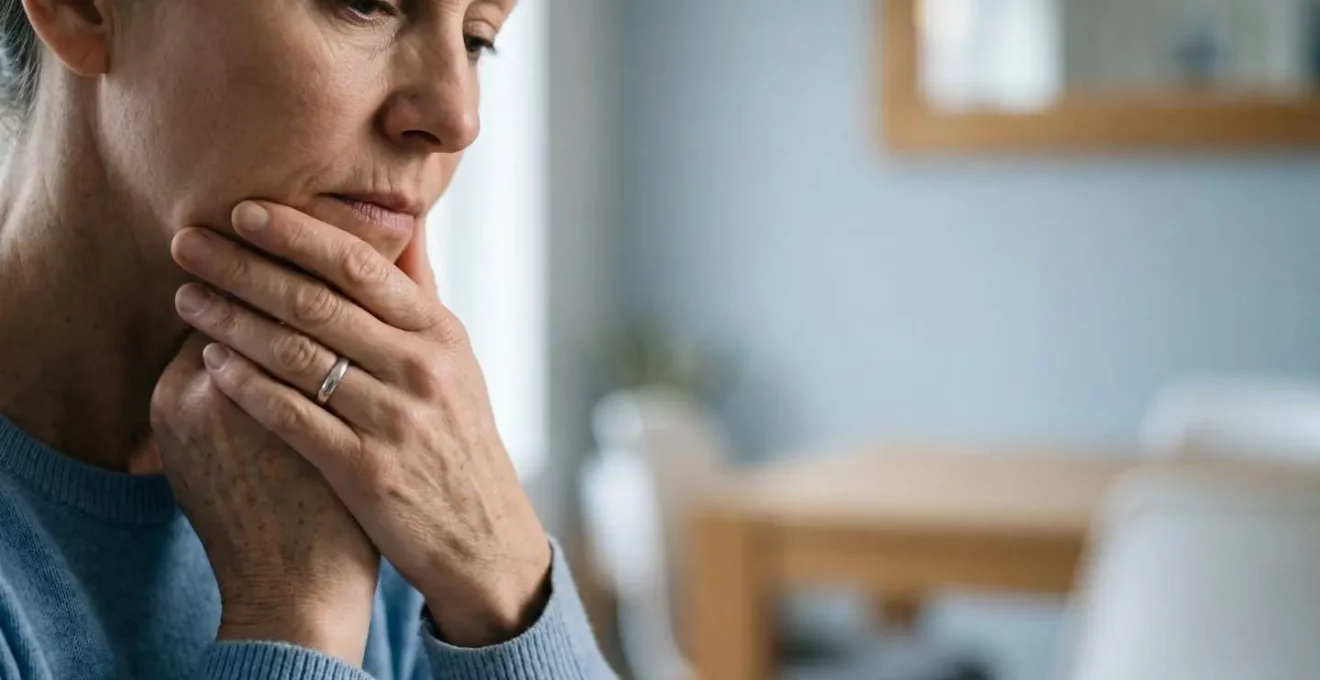 Personne adulte réfléchissant aux questions financières liées à l'orthodontie